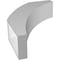 Ekena Millwork 6-in. W x 20-in. D x 28-in. H Thorton Architectural Grade PVC Knee Brace BRCP06X20X28THR - alternate 2